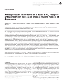 Antidepressant-like effects of a novel 5