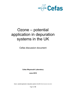 Ozone &ndash; potential application in depuration systems in the UK