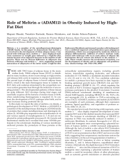 Role of Meltrin (ADAM12) in Obesity Induced by High