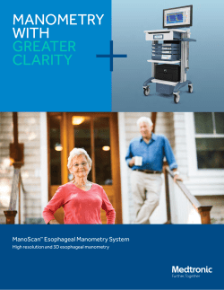 ManoScan&trade; ESO High Resolution Manometry System
