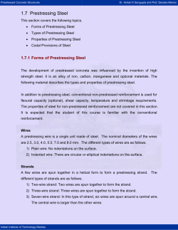 1.7 Prestressing Steel