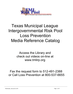 PDF - Texas Municipal League Intergovernmental Risk Pool