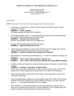 how to search the web successfully