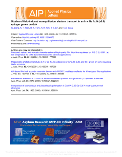 Studies of field-induced nonequilibrium electron transport in an In x