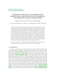 combining two-level and three-level orthogonal arrays for factor
