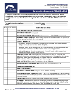 Construction Documents (CDs) Checklist