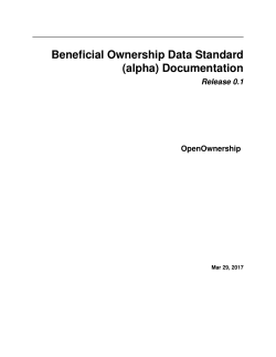 Beneficial Ownership Data Standard (alpha