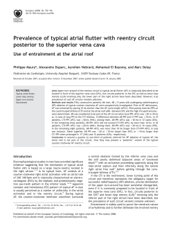 Prevalence of typical atrial flutter with reentry circuit posterior to the