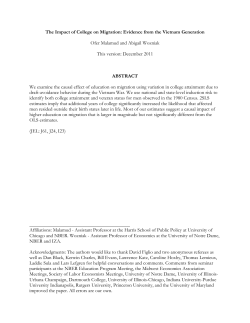 The Impact of College on Migration: Evidence from the Vietnam