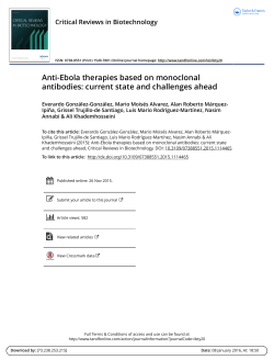 Anti-Ebola therapies based on monoclonal antibodies: current state