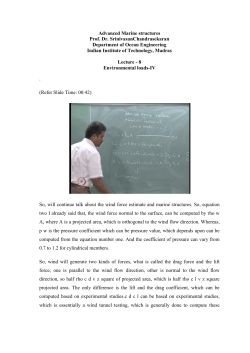 Advanced Marine structures Prof. Dr