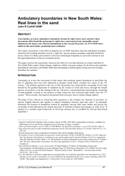Ambulatory boundaries rule - Sydney Coastal Councils Group