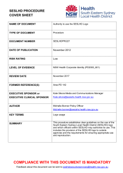 Logo - authority to use SESLHD - South Eastern Sydney Local