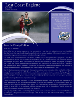 Newsletter Issue 1 - Mattole Valley Charter School