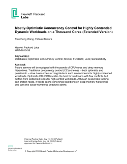 Mostly-Optimistic Concurrency Control for Highly Contended
