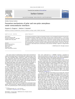 Formation mechanisms of polar and non