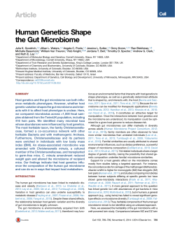 Human Genetics Shape the Gut Microbiome