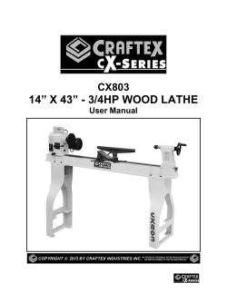 14&rdquo; X 43&rdquo; - 3/4HP WOOD LATHE