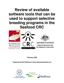 Review of available software tools that can be used to support