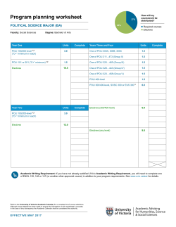 Political Science Major - University of Victoria