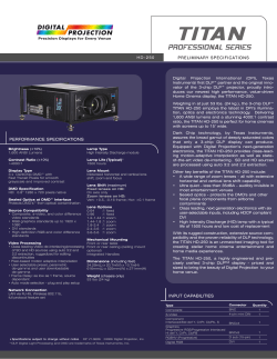 Titan 250HD.qxd - Projector Central