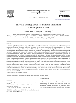 (2006), Effective scaling factor for transient infiltration in
