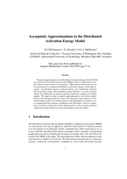 Asymptotic Approximations to the Distributed Activation Energy Model