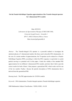 1 On the Pseudo-Schr&ouml;dinger Equation approximation of the