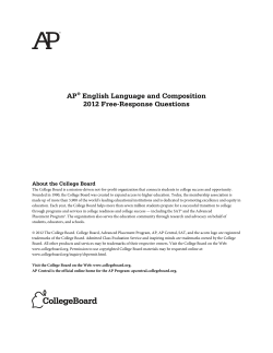 AP English Language and Composition 2012 Free
