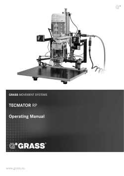 tecmAtoR RP operating manual