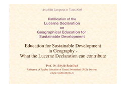 Education for Sustainable Development in Geography