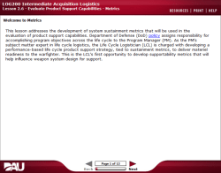 LOG200 Intermediate Acquisition Logistics