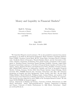 Money and Liquidity in Financial Markets