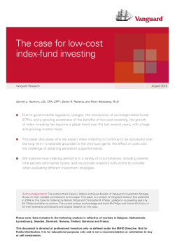 The case for low-cost index fund investing