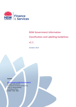 NSW Government Information Classification and