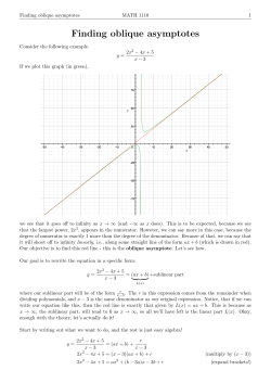Finding oblique asymptotes