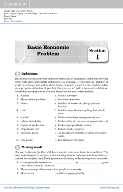 Basic Economic Problem - Beck-Shop