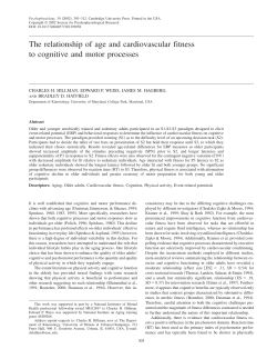 The relationship of age and cardiovascular fitness to cognitive and