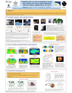 Information on the interior of Mars, the Earth and Venus from orbiters
