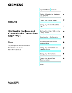 Configuring Hardware and Communication Connections STEP 7 V5.1