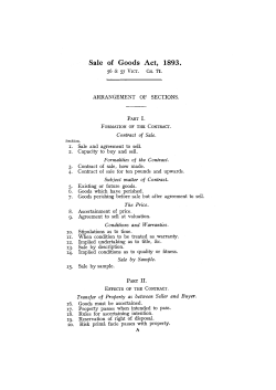 Sale of Goods Act, 1893.