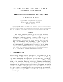 Numerical Simulation of KdV equation
