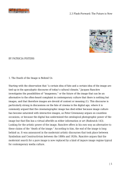 2.3 Flash-Forward: The Future is Now | 1 BY PATRICIA