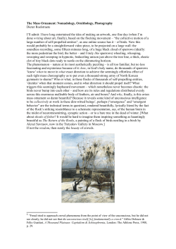 I have long entertained ideas of making an artwork, one fine day