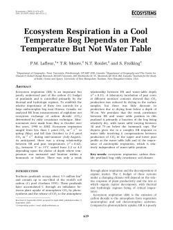 Dependency of ecosystem respiration in a cool