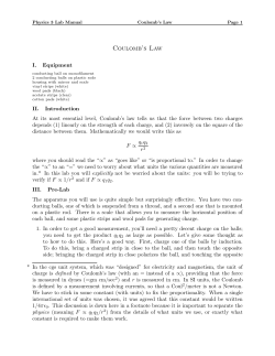 Coulomb`s Law