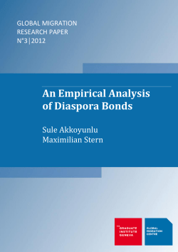 An Empirical Analysis of Diaspora Bonds