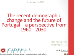 The recent demographic change and the future of Portugal