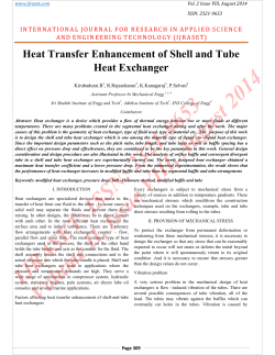 Heat Transfer Enhancement of Shell and Tube Heat