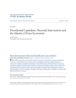 Providential Capitalism: Heavenly Intervention and the Atlantic`s